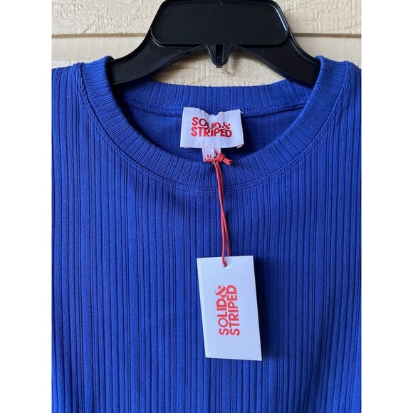 SOLID & STRIPED womens The Kalani Short Mini Dress size XL Sapphire Cutout $198 - Picture 6 of 8